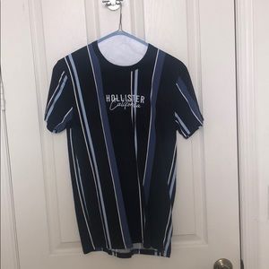 Hollister blue and black stripped t-shirt